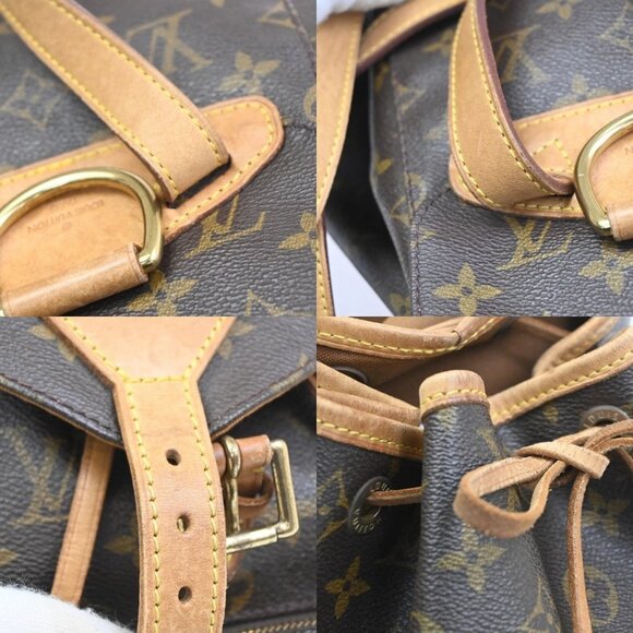 LOUIS VUITTON Montsouris MM Backpack Bag Monogram Leather Brown M51136 18KC526 main image 14